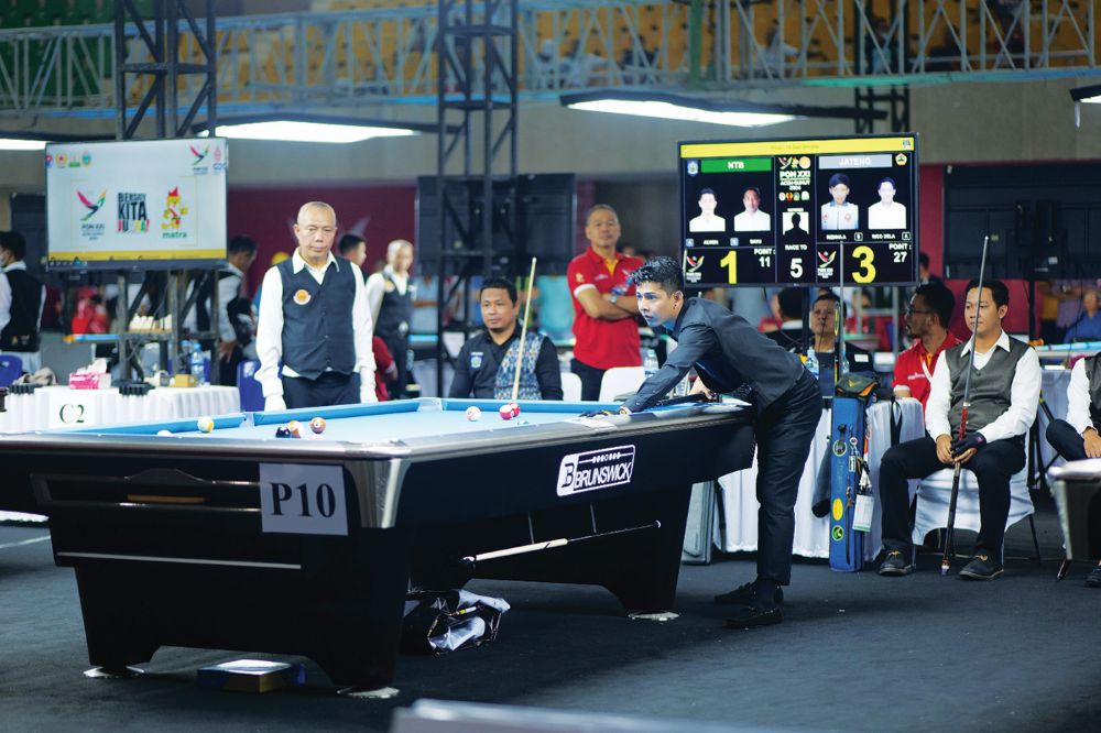 Atlet biliar NTB saat tampil di PON Aceh-Sumut XXI/2024 lalu.
