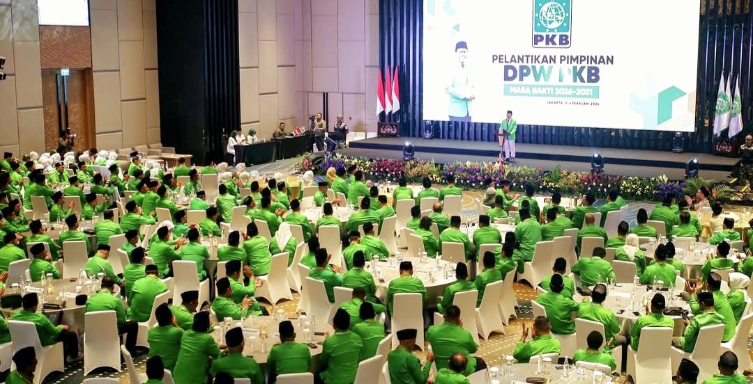 Inilah momen pelantikan Ketua DPW PKB se-Indonesia di Jakarta, Selasa (3/2). Pelantikan dipimpin langsung oleh Ketua Umum PKB Abdul Muhaimin Iskandar.