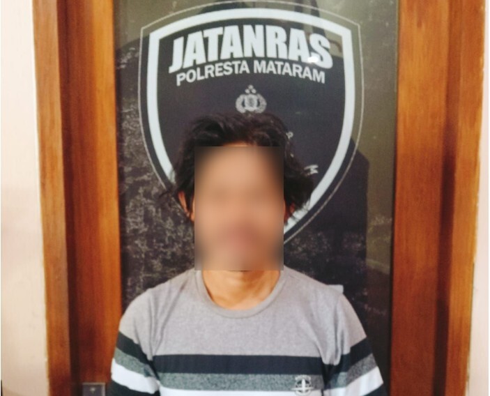 DITAHAN: Pelaku berinisial S ditangkap tim Jatanras Polresta Mataram, Rabu (4/2).