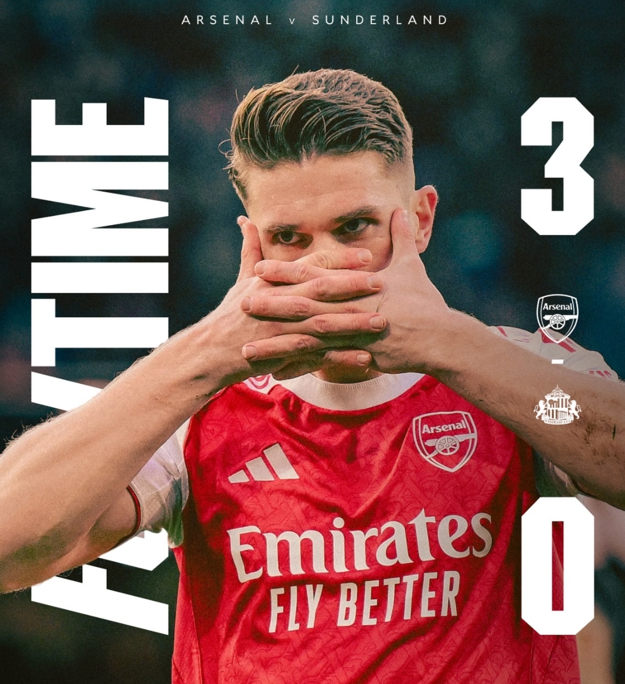 Arsenal menang menyakinkan melawan Sunderland di pekan ke-25 Liga Inggris. (ig Arsenal)