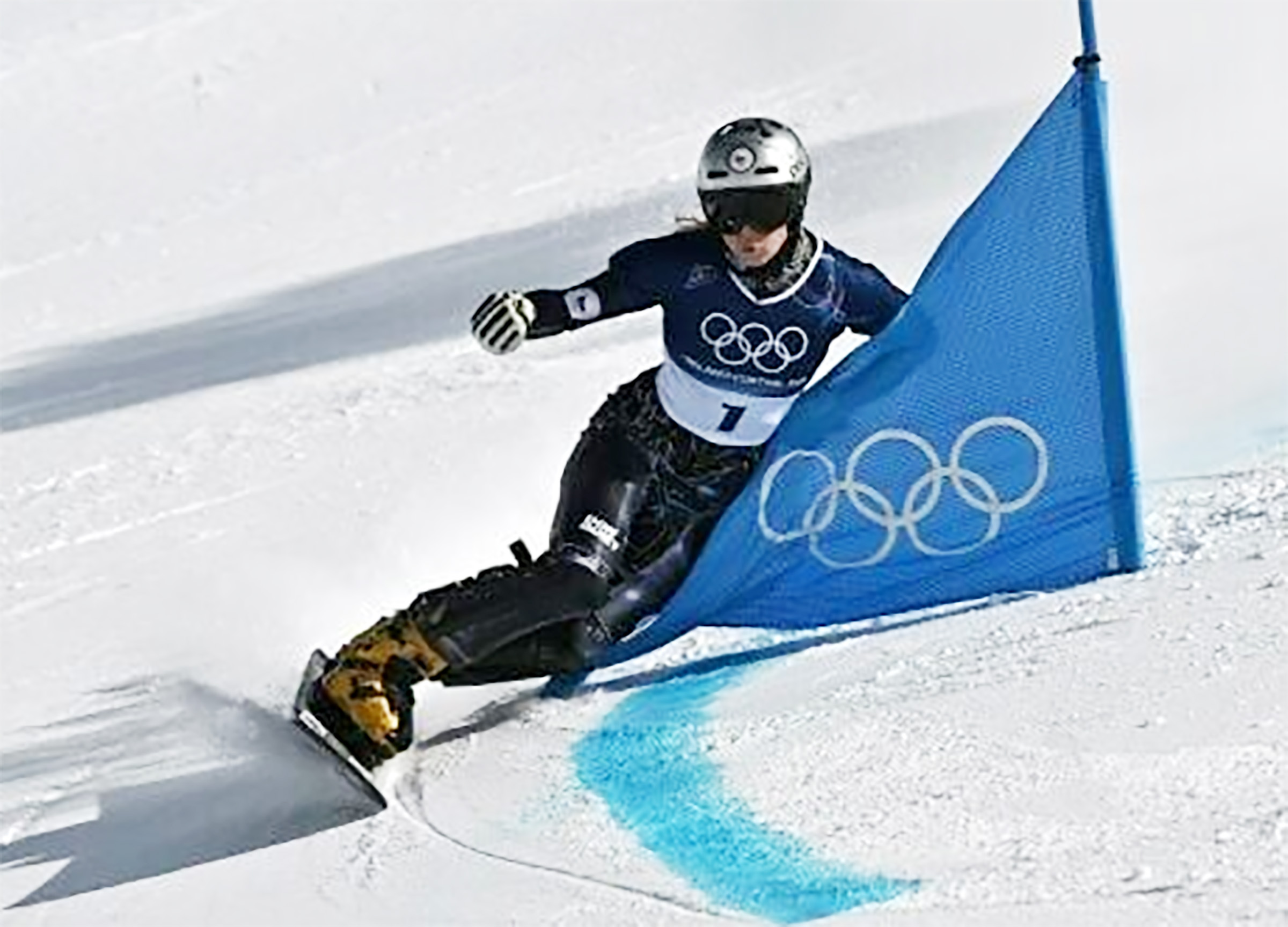 Bintang snowboard Ceko, Ester Ledeck&aacute;, gagal meraih medali emas ketiganya secara beruntun di nomor parallel giant slalom putri.