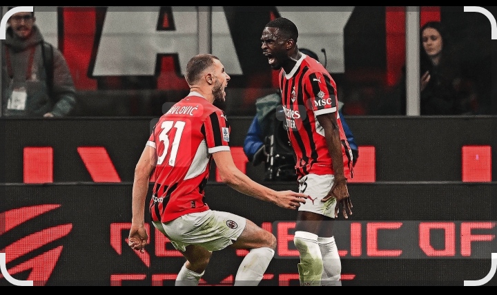 Duet lini belakang AC Milan, Fikayo Tomori dan Strahinja Pavlovic.