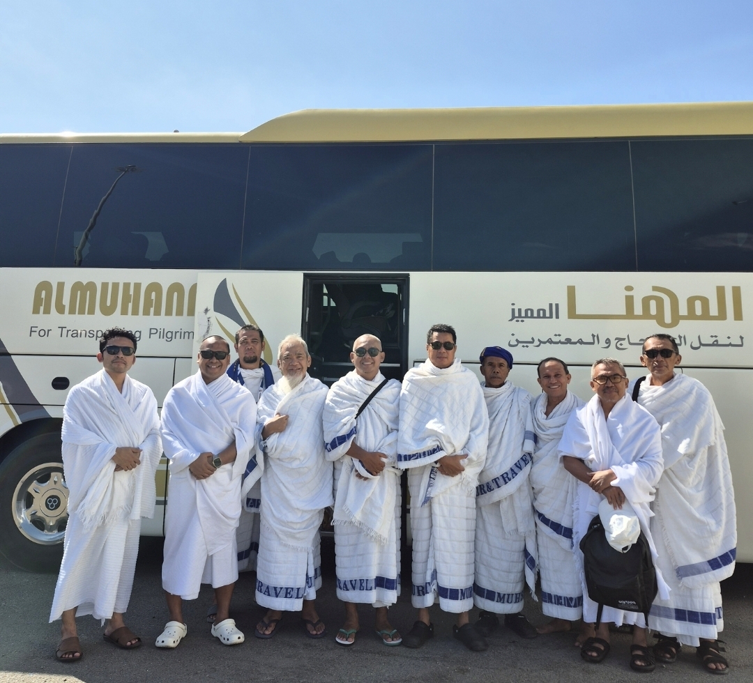 Di tengah konflik Iran-Amerika, 40 jamaah awal Ramadan Muhsinin Tour and Travel tetap menjalankan ibadah dengan tenang dan penuh kekhidmatan di Kota Suci Mekkah. (ist)