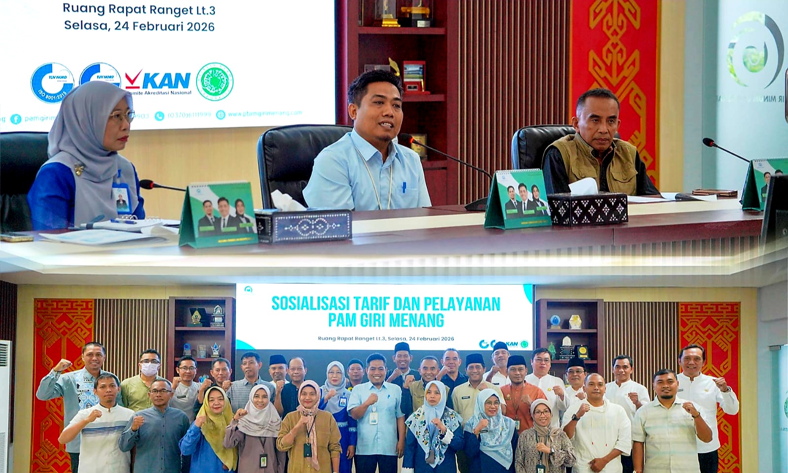 SOSIALISASI: Forum Pelanggan PAM Giri Menang (Perseroda) melakukan sosialisasi penyesuaian tarif kepada para pelanggan.