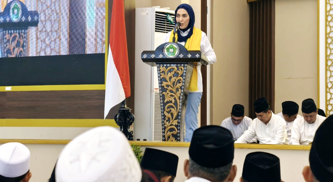 Wakil Ketua DPR RI Sari Yuliati menyampaikan komitmen untuk memperjuangkan guru madrasah swasta sebagai PPPK, Sabtu (28/2). 