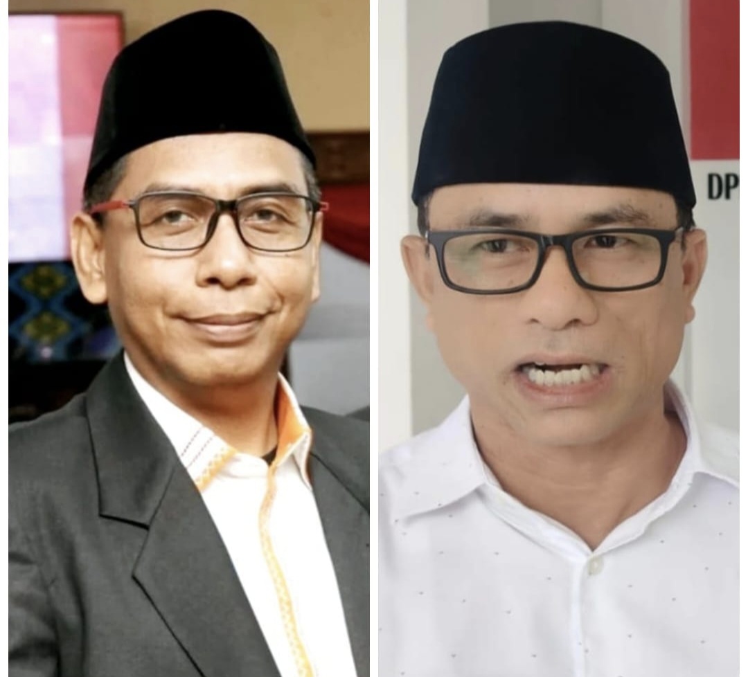 Anggota DPRD NTB Sambirang Ahmadi (kiri) dan Hasbullah Muis Konco (kanan) berharap Sekda NTB definitif bisa ditetapkan Maret ini.