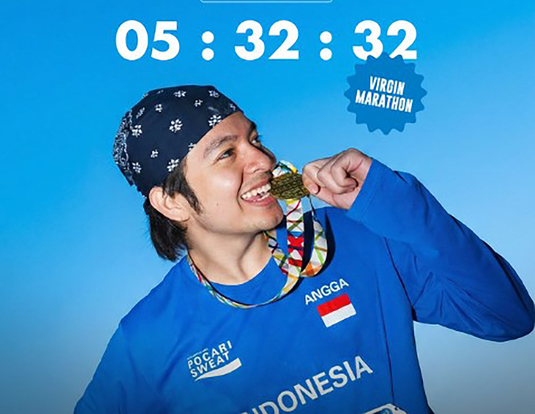 Momen ketika Angga Yunanda berhasil finish Tokyo Marathon 2026. (Istimewa)