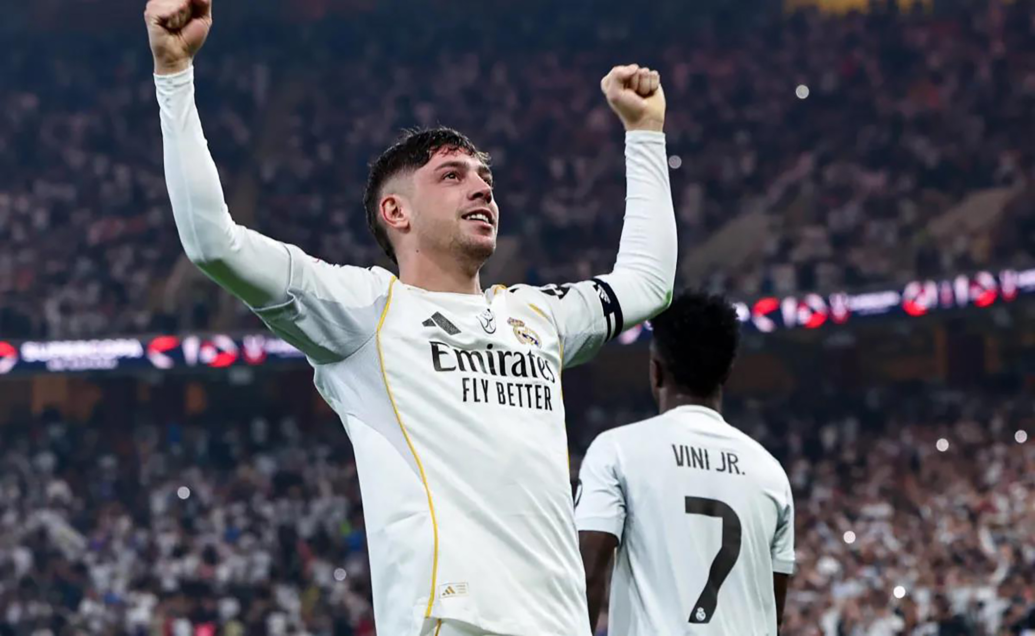 Federico Valverde menjadi pahlawan kemenangan Real Madrid atas Cela Vigo di masa injury time. (AFP)