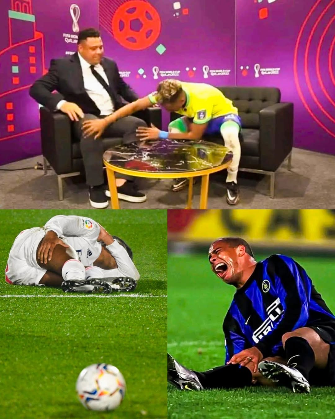 Rodrygo mengalami cedera ACL jelang Piala Dunia 2026. Kisahnya mengingatkan momen saat ia pernah mengelus lutut Ronaldo Naz&aacute;rio.