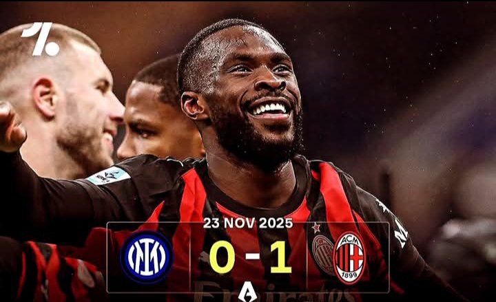 Hasil laga perdana Inter Milan 0-1 AC Milan di laga perdana November 2025 lalu. Kini AC Milan kembali menang. 