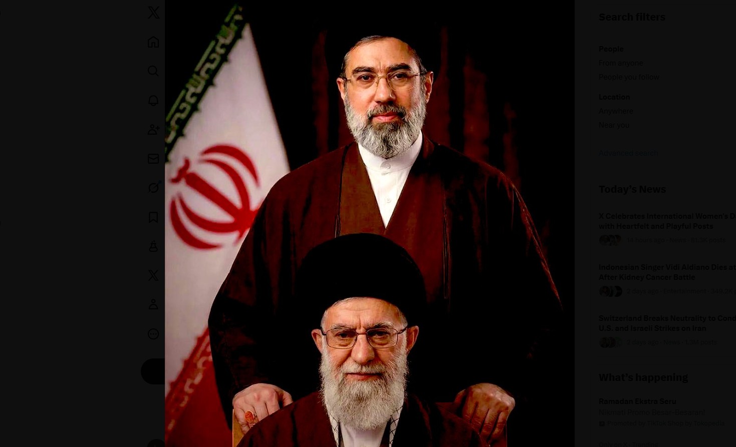 Mojtaba Khamenei Resmi Pimpin Iran, Usung Misi Balas Dendam Kematian Sang Ayah. (X Iran Press @GP_Presss) 