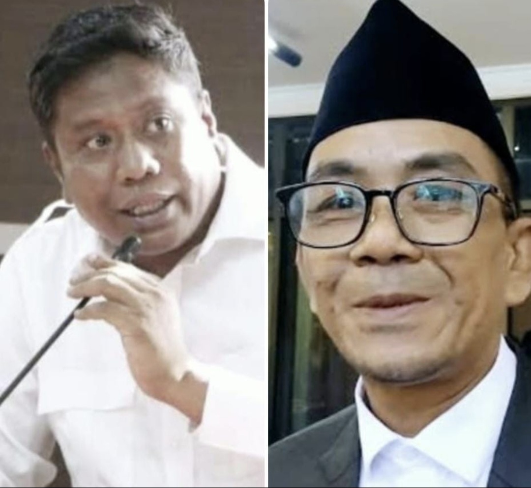 Anggota DPRD NTB Ali Usman Ahim (kiri) dan Syamsul Fikri (kanan) mendung percepatan pembahasan Raperda tentang Revisi Perda tentang Pajak Daerah dan Retribusi Daerah. 