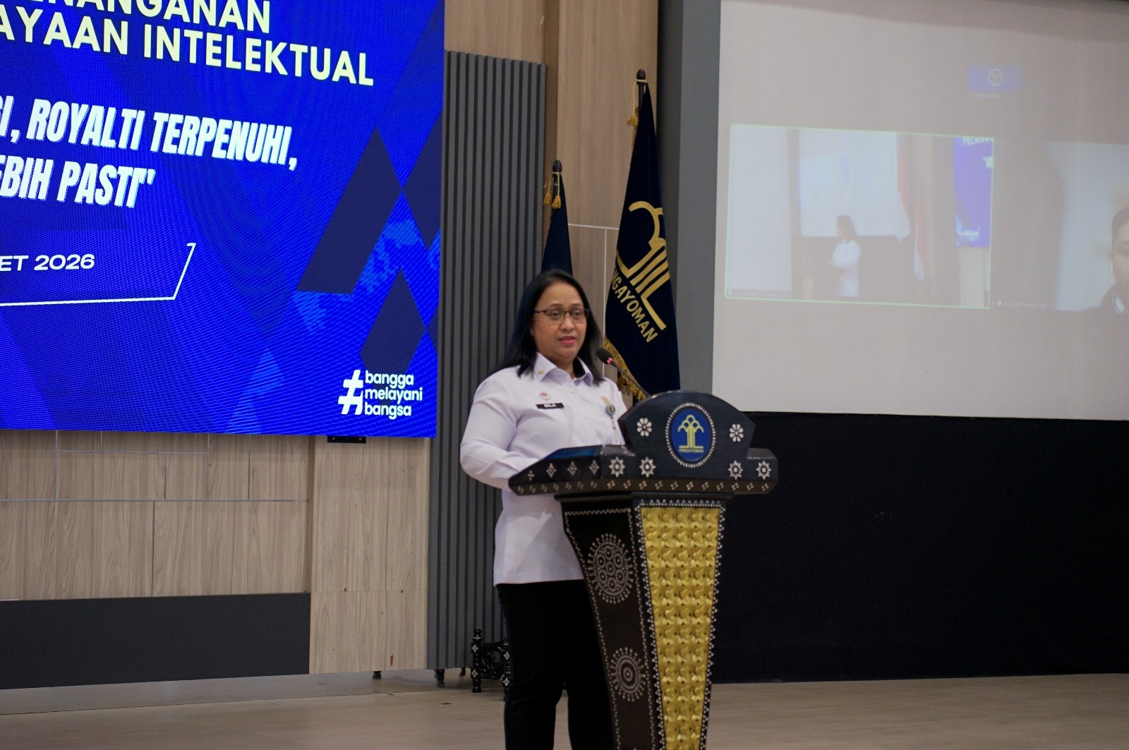 Kepala Kanwil Kemenkum NTB I Gusti Putu Milawati saat membuka Sosialisasi Pencegahan Pelanggaran Kekayaan Intelektual di Mataram, Rabu (11/3).