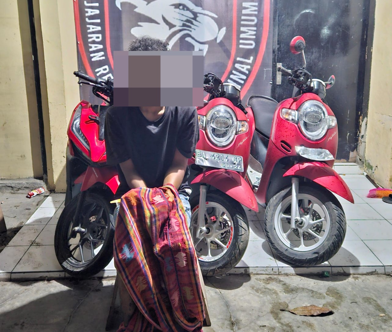 Pelaku pencurian Safa diamankan bersama barang bukti tiga unit motor, Rabu (11/3).