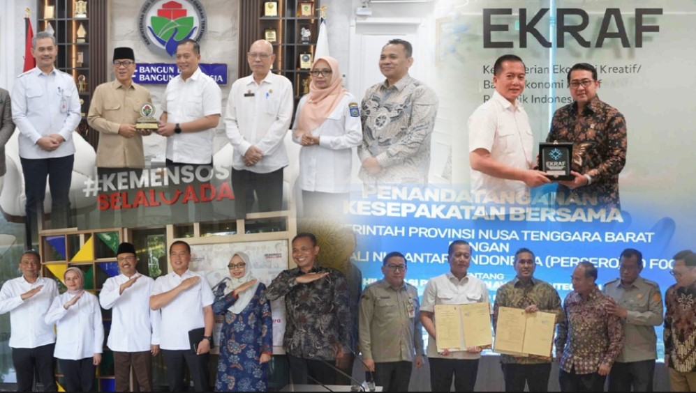 SILATURAHMI: Gubernur NTB Lalu Muhamad Iqbal didampingi sejumlah pejabat Pemprov NTB melakukan pertemuan dengan sejumlah Kementerian RI di Jakarta.