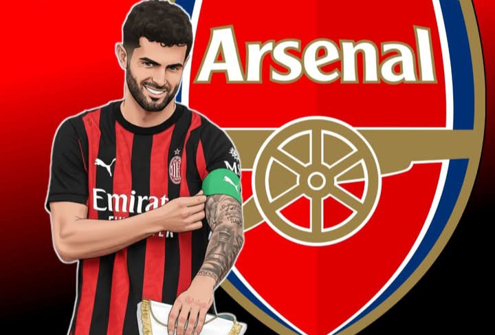 Striker AC Milan Christian Pulisic yang dikaitkan dengan Arsenal. 