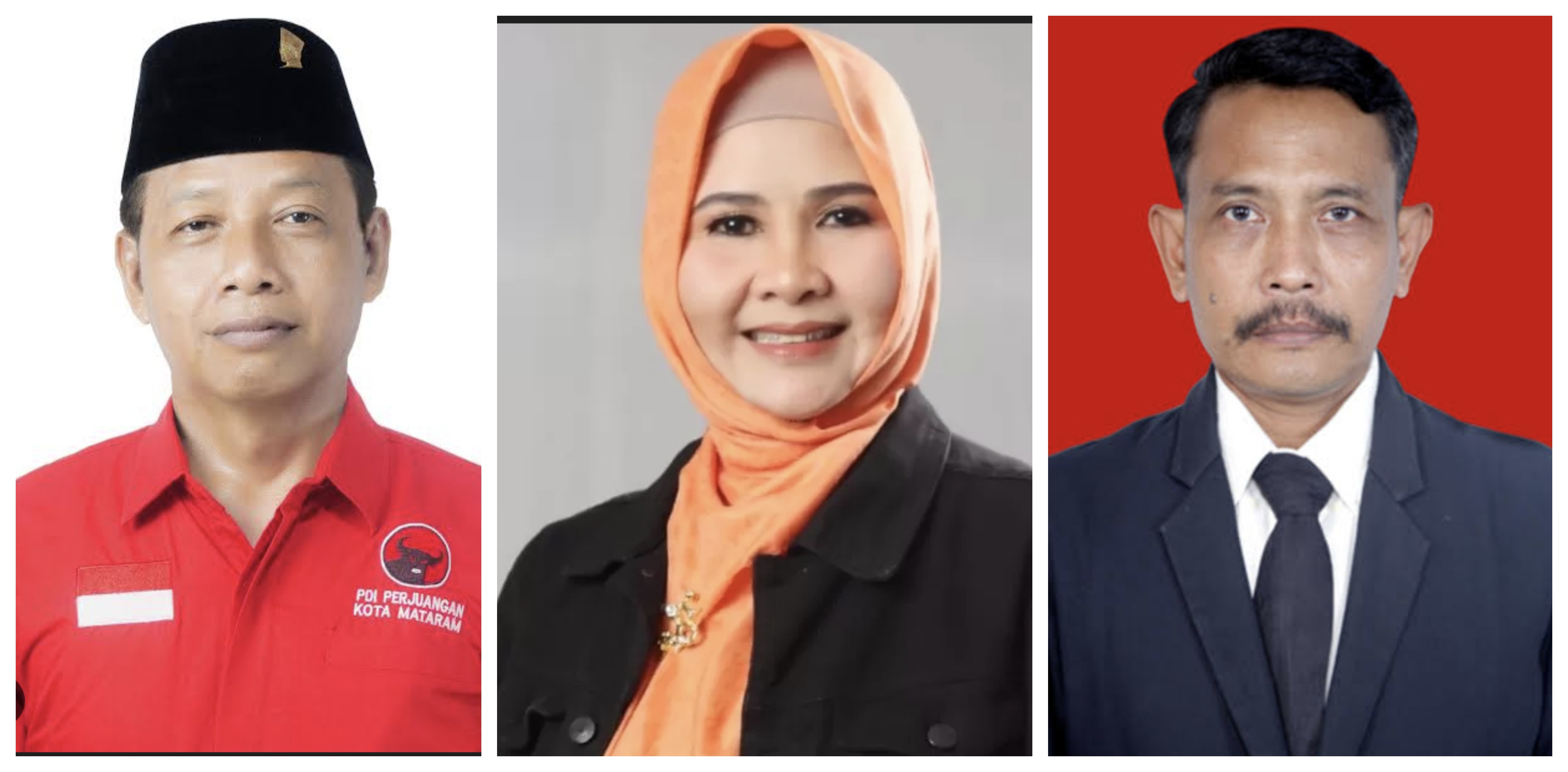Dari kiri ke kanan Wayan Wardana, Baiq Zuhar Parhi, I Gusti Bagus Alit Winata