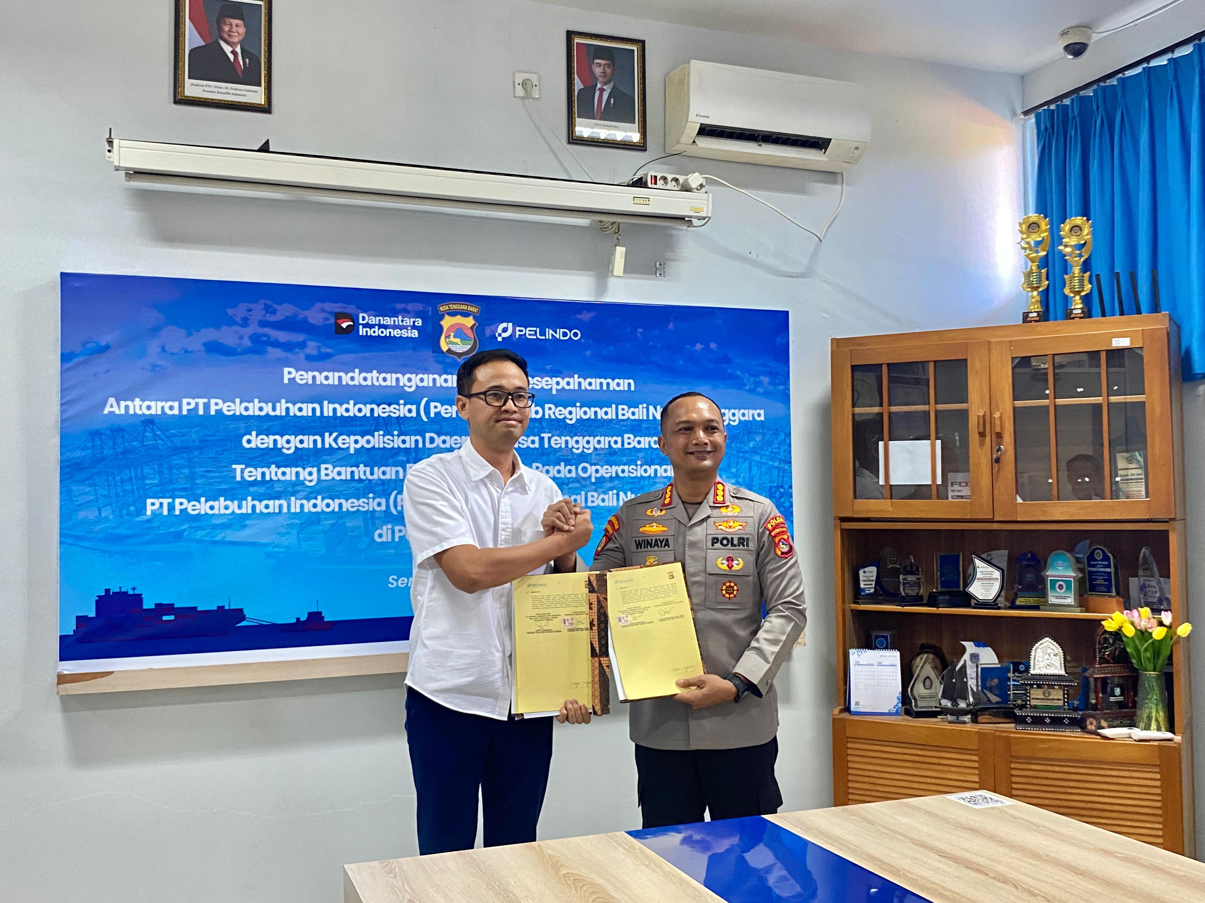 Pelindo dan Polda NTB Perkuat Pengamanan Objek Vital Nasional di Pelabuhan Gilimas Lembar.