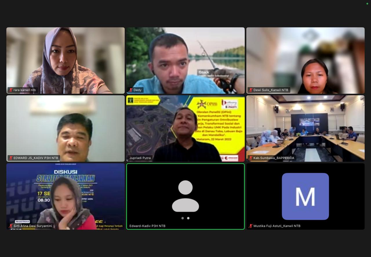 Kanwil Kemenkum NTB harmonisasi dua Raperbup Sumbawa guna perkuat regulasi daerah dan dukung program strategis nasional.