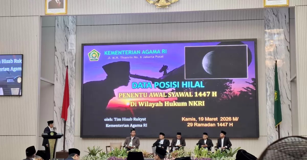 Tim Hisab Rukyat Kementerian Agama menggelar sidang di Auditorium HM Rasjidi, Jakarta, Kamis (19/3). (mui.or.id) 