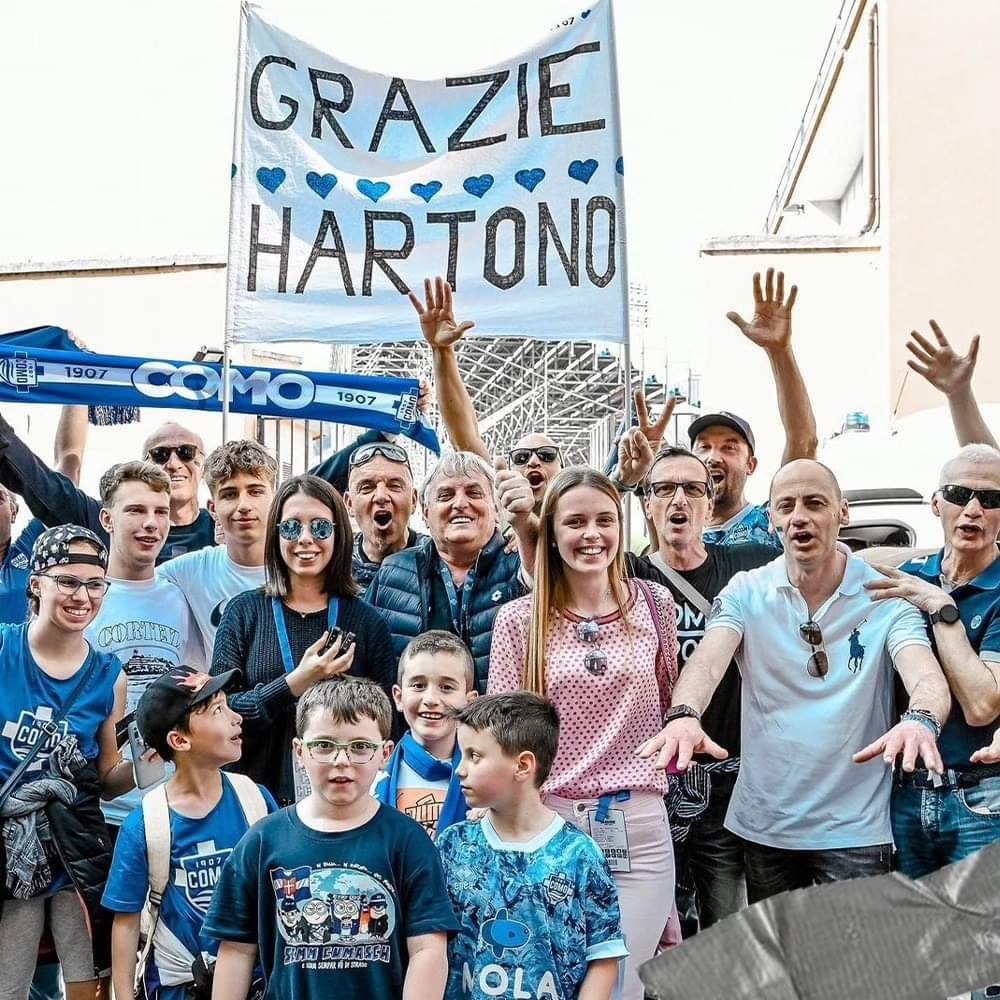 Fans Como menyampaikan terimakasih kepada Keluarga Hartono