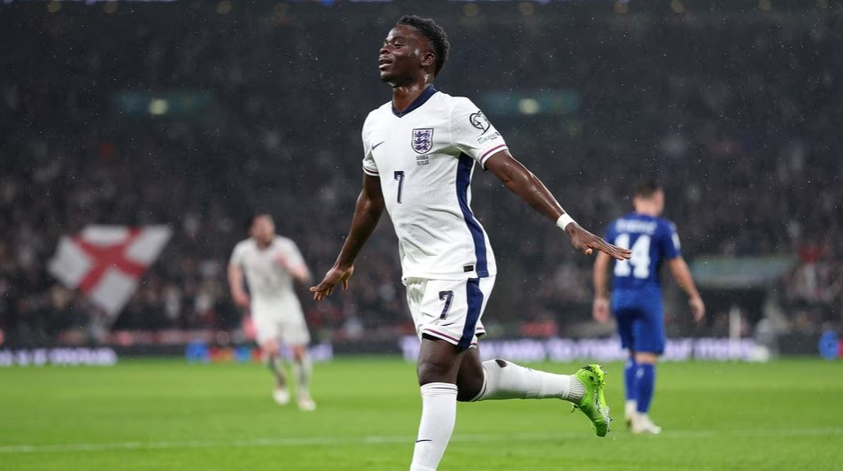 Pemain Arsenal Bukayo Saka masuk dalam skuad timnas Inggris.