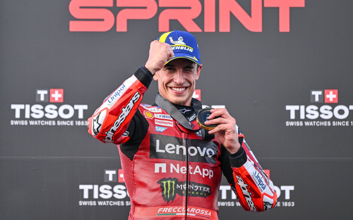 Marc Marquez menang Sprint MotoGP Brasil usai kalahkan Di Giannantonio. Duel sengit di Goiania, Jorge Martin raih podium.