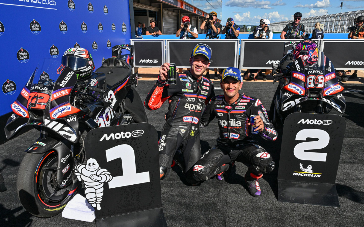 Marco Bezzecchi dominan di MotoGP Brasil, Aprilia finis 1-2. Jorge Martin runner-up, Diggia lengkapi podium Goiania.