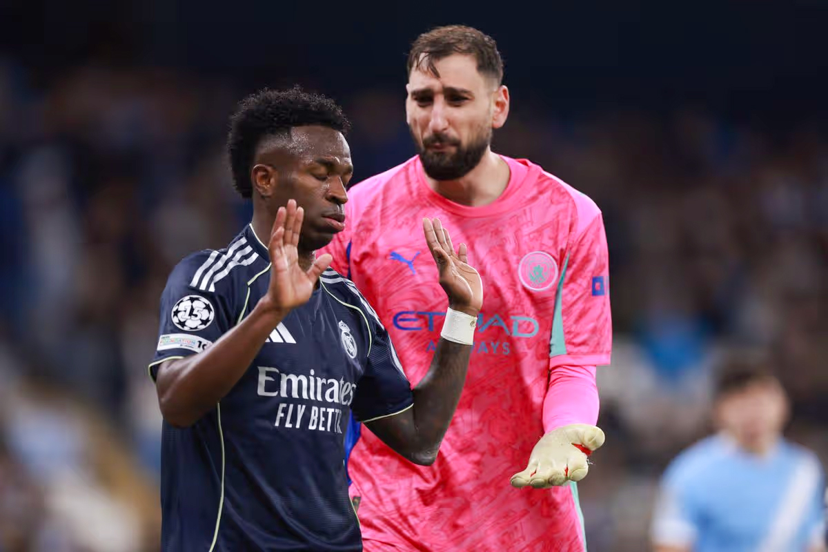 Donnarumma beri kritik pedas untuk Vin&iacute;cius J&uacute;nior usai laga Madrid vs City. 