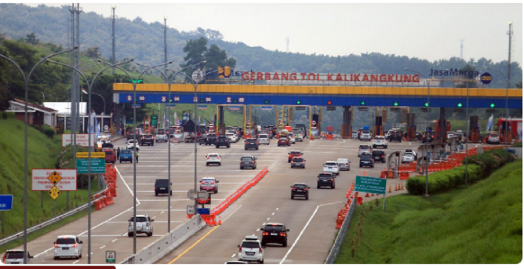 One way arus balik lebaran 2026 dimulai di Jalan Tol Kalikangkung, Semarang, Jawa Tengah ke Jakarta.
