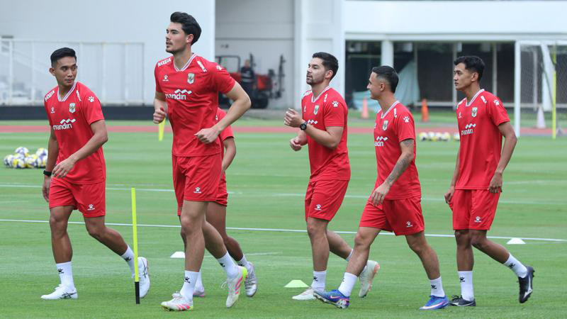 Persiapan Timnas Indonesia di FIFA Series 2026 dimulai! Skuad Garuda gelar latihan di Senayan jelang lawan Saint Kitts.