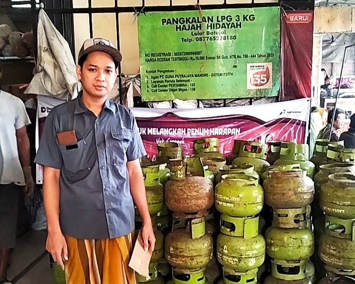Salah satu pangkalan elpiji 3 kg di Lombok Tengah. 