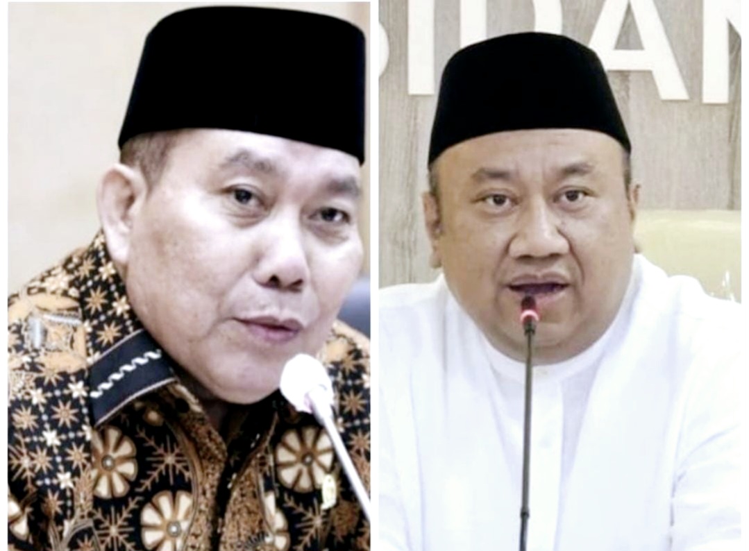 Wakil Ketua Komisi X DPR RI Lalu Hadrian Irfani (kanan) dan Anggota Komisi IX DPR RI M.Muazzim Akbar (kiri).