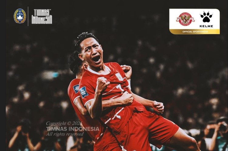 SELEBRASI: Beckham Putra usai mencetak gol untuk Timnas Indonesia saat jumpa Saint Kitts and Nevis di Stadion Gelora Bung Karno, Jakarta, tadi malam (27/3).