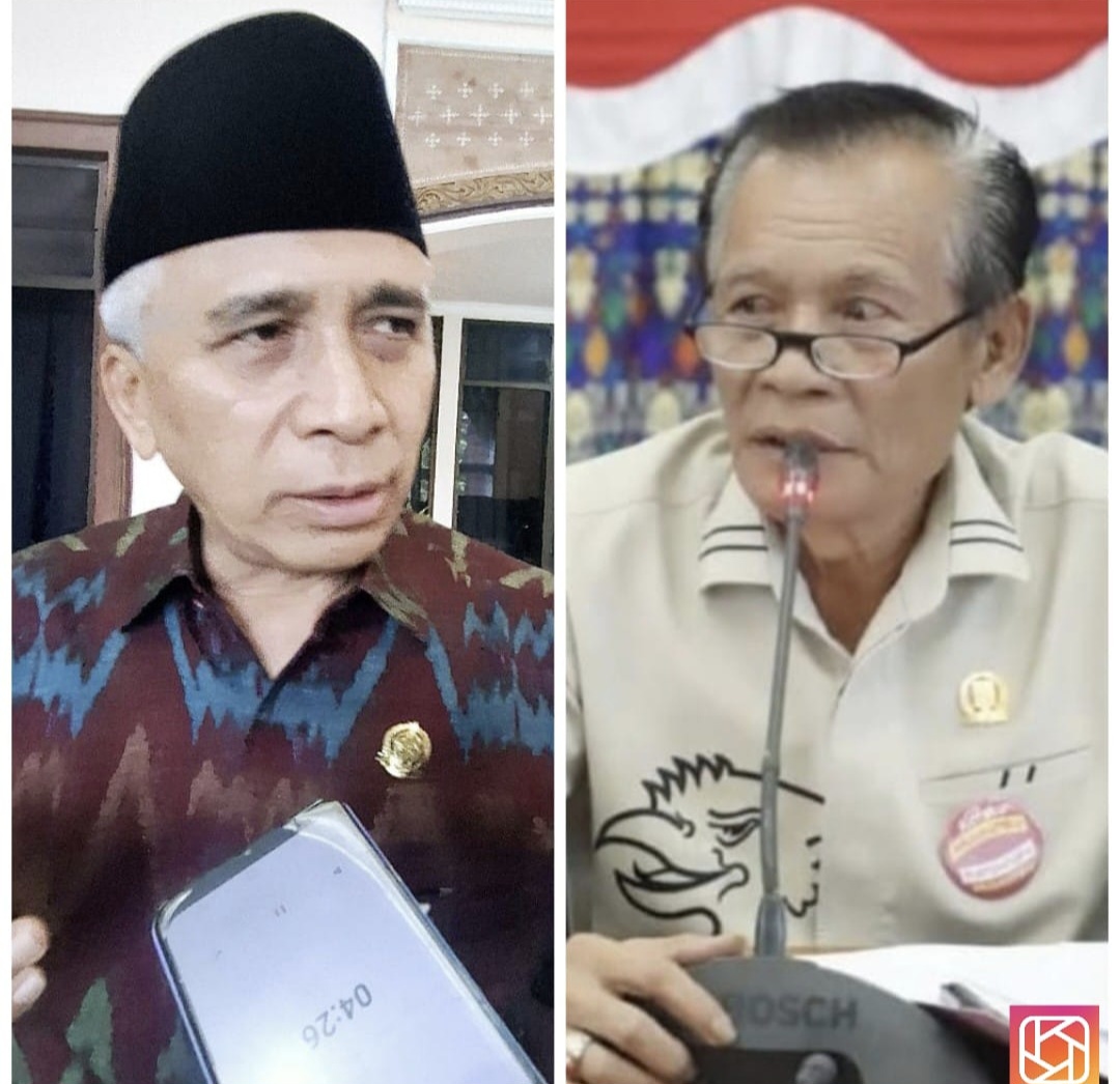 Ketua Komisi V DPRD NTB Lalu Sudiartawan (kanan) dan Anggota Komisi V Didi Sumardi (kiri).