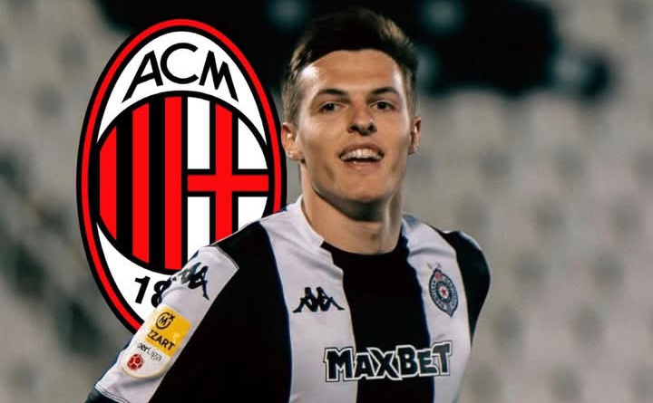 Andrej Kostic, striker muda yang disebut sudah sepakat berseragam AC Milan. 