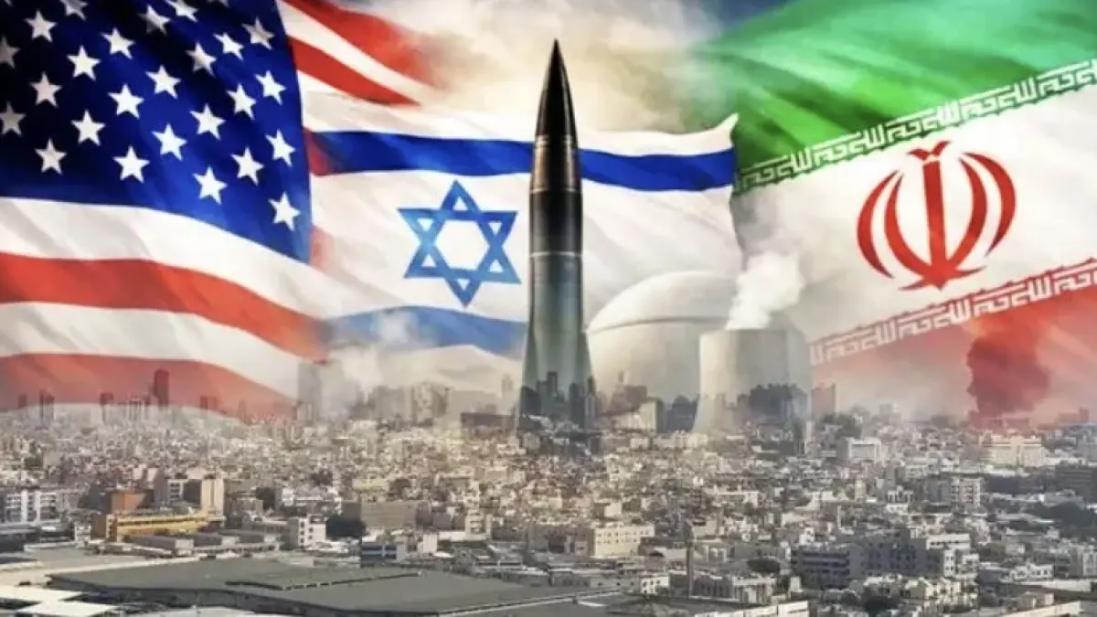 Ilustrasi perang Iran-AS-Israel.