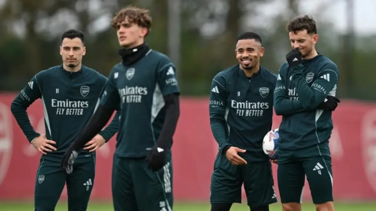Pemain Arsenal menjalani latihan jelang laga kontra Southampton. (ARSENAL.COM)