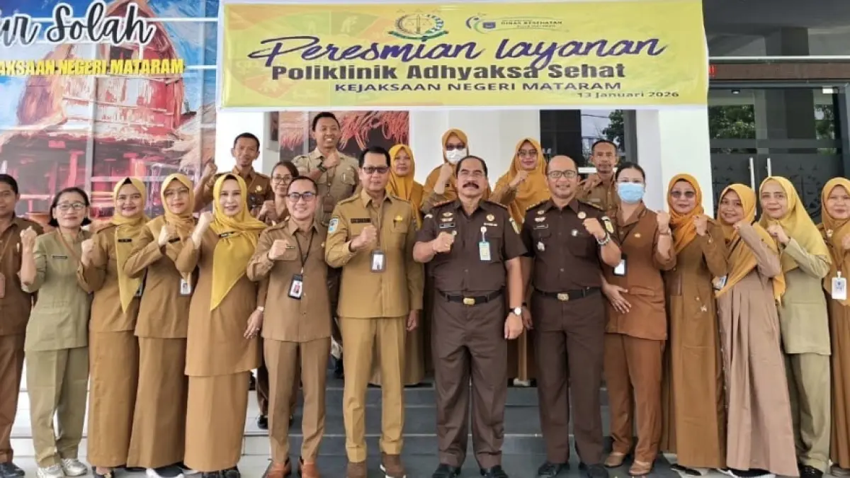 KOLABORASI SUKSES: Kolaborasi antara Pemkot Mataram melalui Dikes Kota Mataram dengan Kejari Mataram untuk meluncurkan Poliklinik Adhyaksa Sehat, beberapa waktu lalu. 
