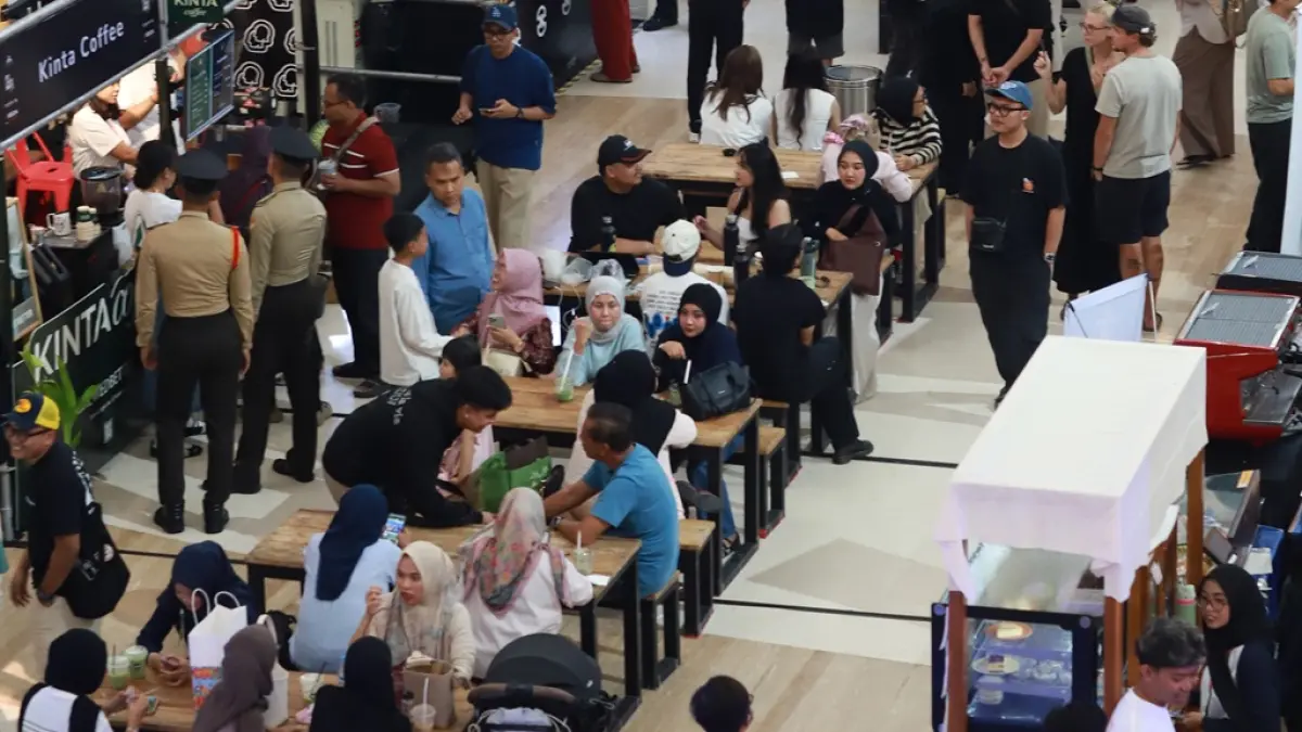 Antusias Pengunjung : Suasana Epic Lombok Coffee Week akhir pekan lalu. (IST/Lombok Post)