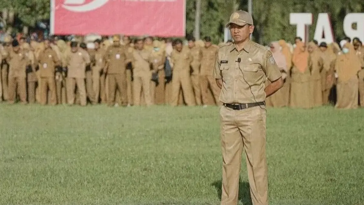 ASN Pemda KSB saat mengikuti apel pagi di kantor Bupati KSB, beberapa hari lalu.