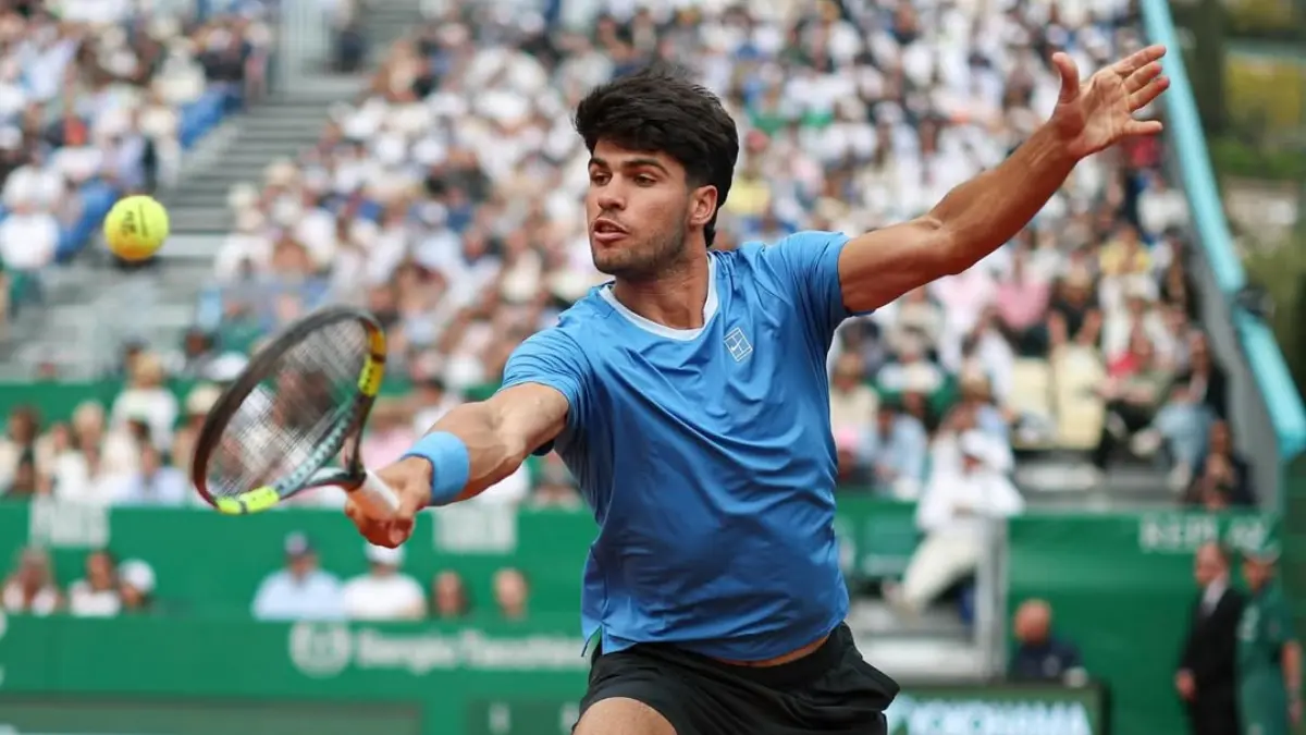 Carlos Alcaraz capai 300 kemenangan tercepat ketiga sepanjang sejarah usai kalahkan Bublik di Monte-Carlo dan melaju ke semifinal. (Instagram Carlos Alcaraz)