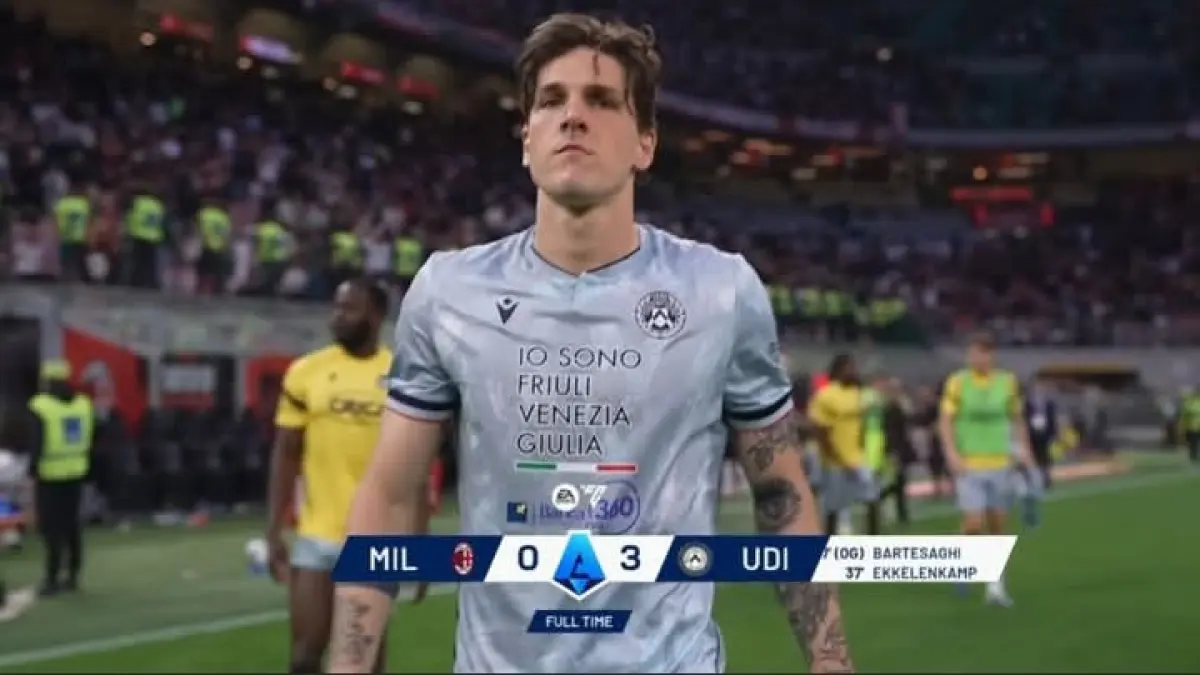 Hasil akhir AC Milan vs Udinese 0-3, kekalahan telak yang tak mengenakkan. (Istimewa) 