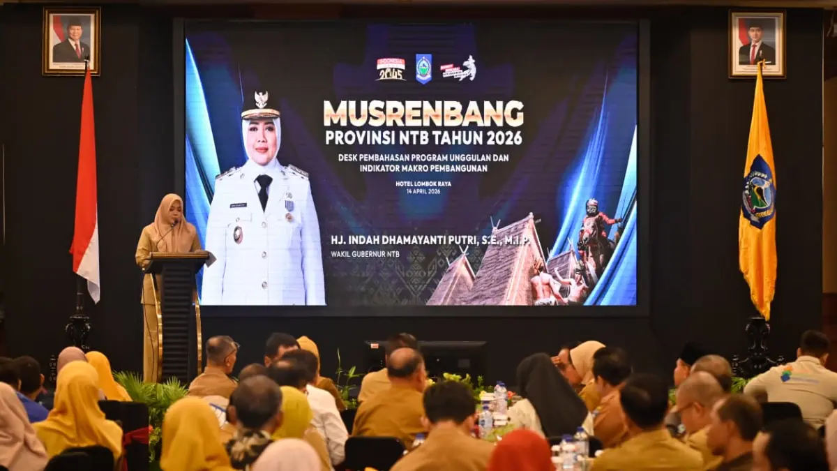 ENTASKAN KEMISKINAN: Suasana pra Musrenbang dan RKPD Tahun 2027 Provinsi NTB yang dibuka oleh Wagub NTB Indah Dhamayanti Putri, di Mataram, Selasa (14/4). (BIRO UMUM DAN ADPIM SETDA NTB FOR LOMBOK POST)