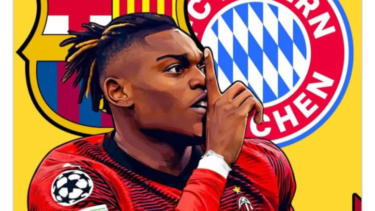 Pemain AC Milan Rafael Leao yang dikaitkan dengan Barcelona dan Bayern Munich. (Istimewa) 