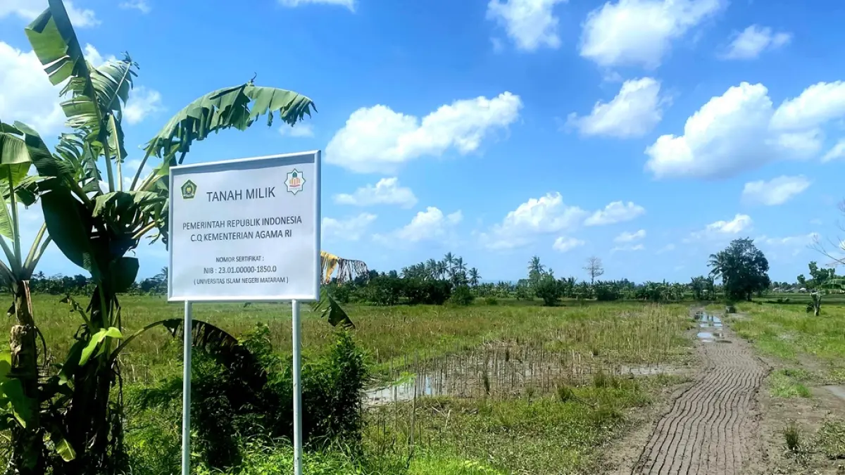 SEGERA DIBANGUN KAMPUS: Inilah lahan UIN Mataram seluas tiga hektare di Desa Gapuk, Kecamatan Gerung, Lombok Barat. (TONI/LOMBOK POST)