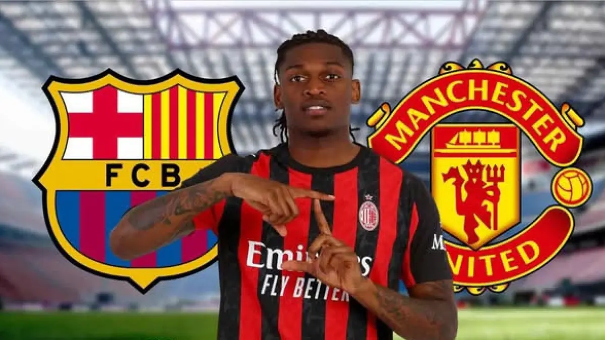 Striker AC Milan Rafael Leao di antara Pilihan Barcelona atau Manchester United. (Istimewa) 