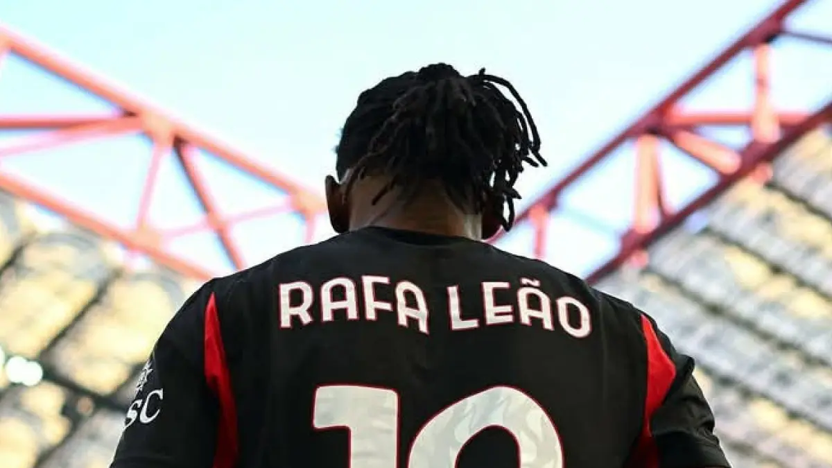 Striker AC Milan Rafael Leao. (Istimewa) 