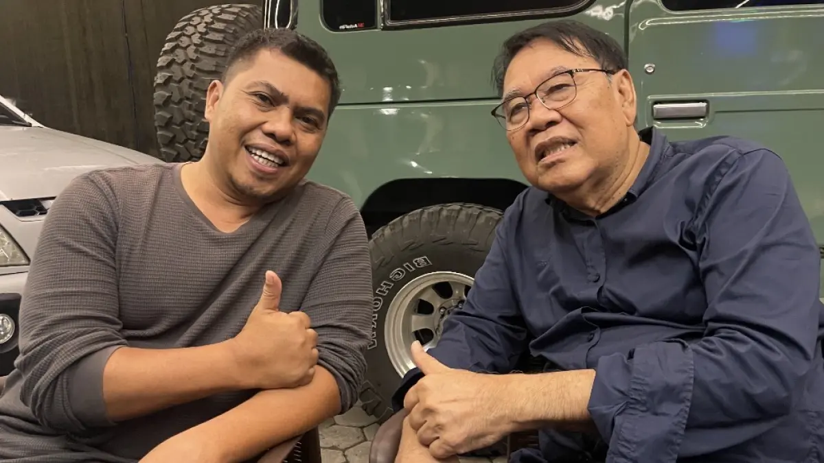 Ketua DPC Gerindra Kota Mataram Abd Rachman dan Guru Besar Unram Prof Zainal Asikin.