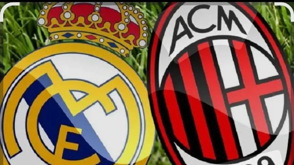 Logo Real Madrid dan AC Milan. (Istimewa) 